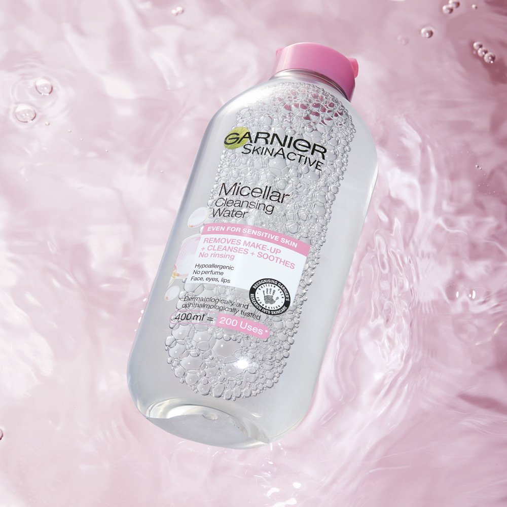 Garnier Micellar Cleansing Water, All-in-One Cleanser and Waterproof Makeup  Remover, Cleanses and Soothes, For Face, Lips & Eyes, For All Skin Types