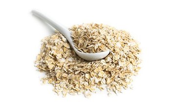 spoon in a pile of oats