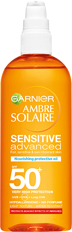 Ambre Solaire Sensitive Nourishing Protective Sun Oil SPF50+
